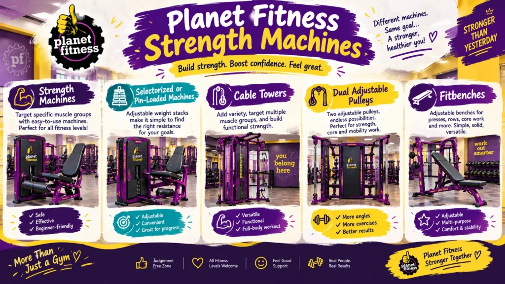 what equipment does planet fitness have