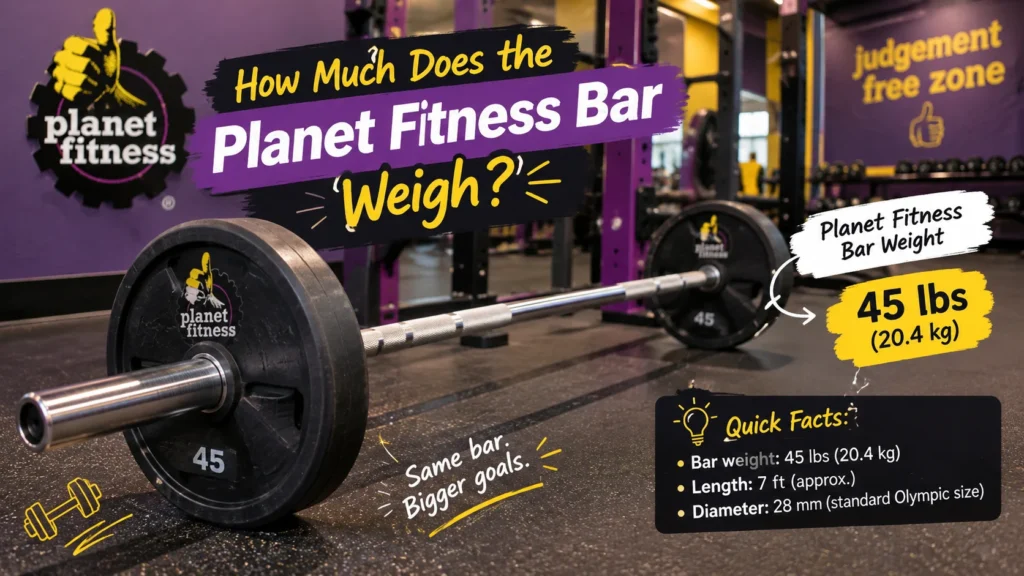 how much does the planet fitness bar weigh